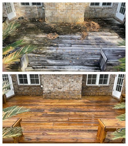 Deck cleaning washing